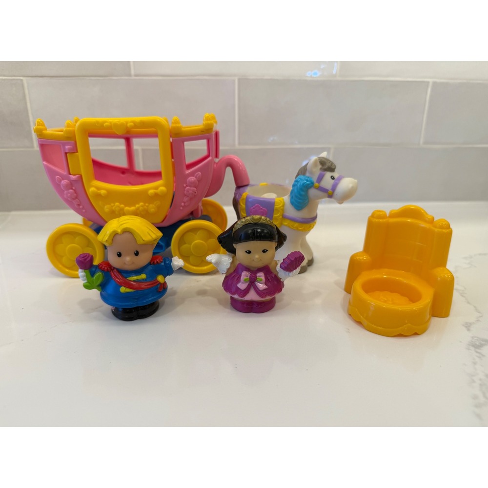 Fisher-Price Little People Princess Carriage Prince Horse and Throne Set